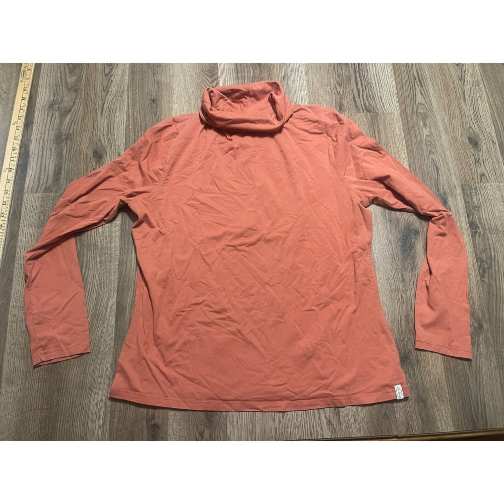 Old Ranch Shirt, Women's Size XL, Orange, Turtleneck, Long Sleeve